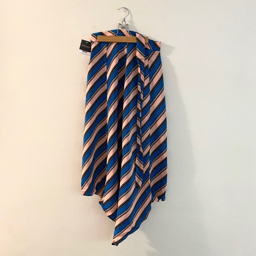 NWT🌸Topshop striped midi skirt